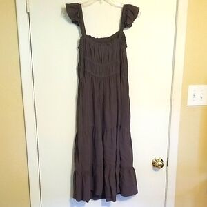 Elegant Brown Maxi Dress
